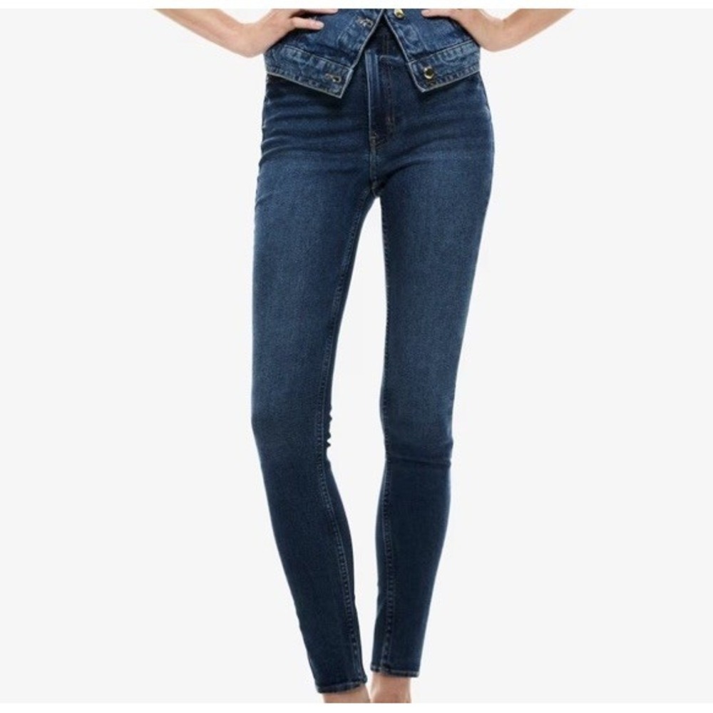 H&M Curvy Denim Jeggings Women's Size 4 Distressed 26x27 High Rise Stretch